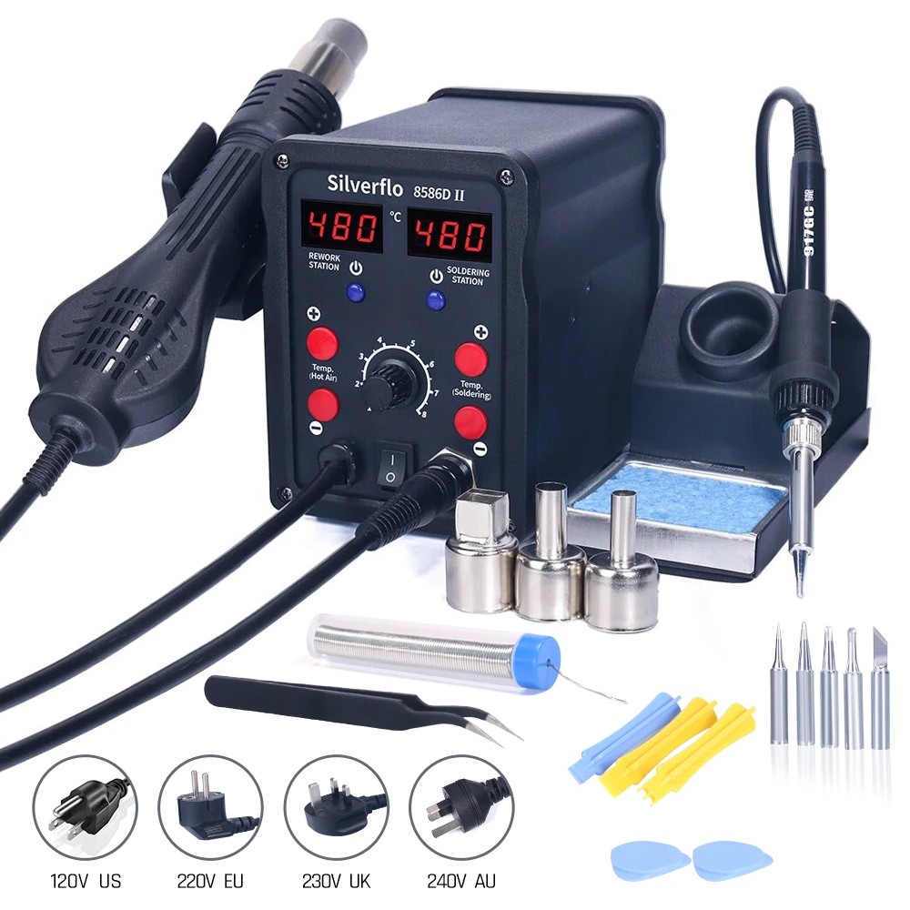 Estação de solda silverflo 858 - T12 Soldering Station Oled avaliação e preço